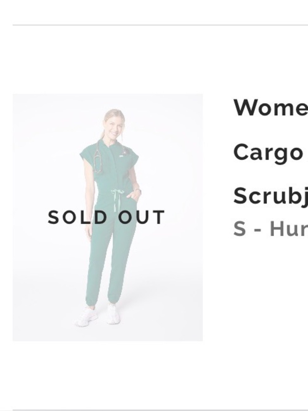Figs Hunter Green jogger jumpsuit